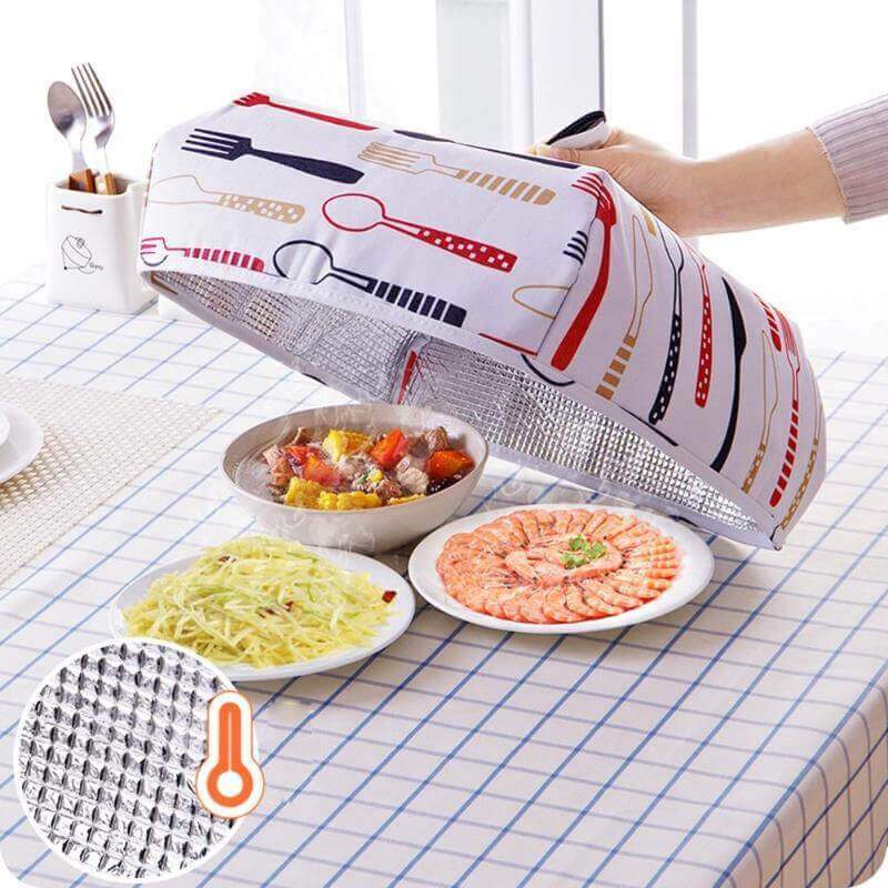 ✅Pack Of 2 ✅Foldable Food Covers Keep Warm Hot Aluminum Foil Food Cover Dishes Insulation Anti Fly Mosquit Kitchen Gadgets Accessories