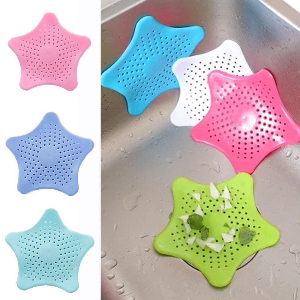 ✅Pack Of 12 ✅Silicone Rubber Five-pointed Star Sink Filter Star Drain Cover
