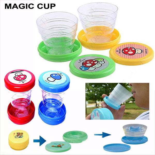 Magic Cup Pack of 2 Folding Collapsible Magic Cup - Mug Glass for Travel;Outdoors;Hiking