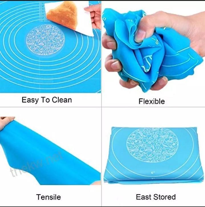 Silicone roti mat for Kitchen Reusable Non-Stick Kneading Dough Mat Bakery Measuring Mat Easy to Clean Silicone Mat