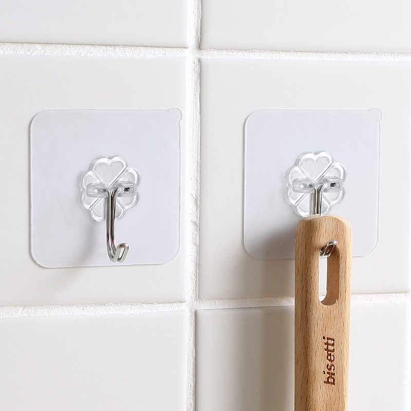 Pack Of 10 High Quality Strong Adhesive Super Sticky Decorative Self Adhesive Wall Hook Mounted PVC & Metal Hooks Hanger For Wall 10 Pcs