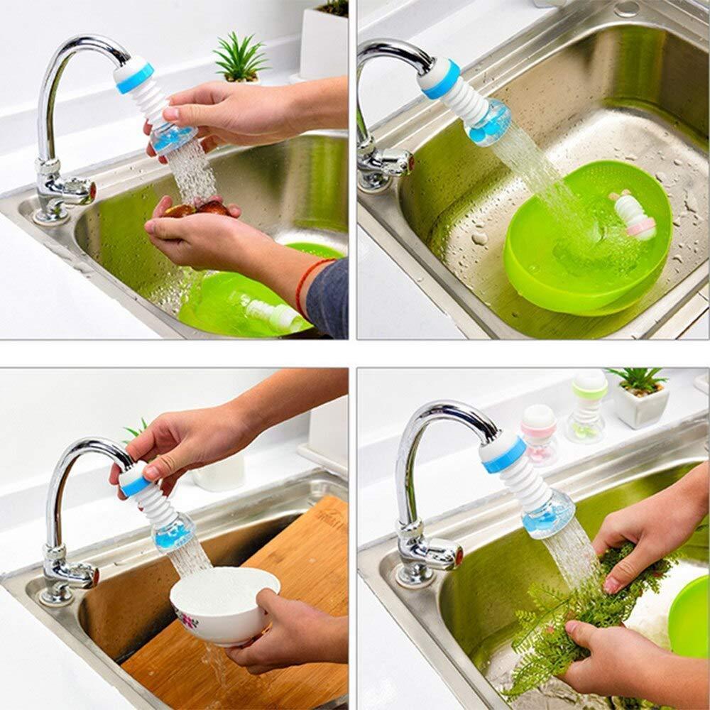 (PACK OF 3)New Fan Faucet With Clip 360 Adjustable Flexible Kitchen Faucet Tap Water Filter
