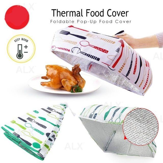 ✅Pack Of 2 ✅Foldable Food Covers Keep Warm Hot Aluminum Foil Food Cover Dishes Insulation Anti Fly Mosquit Kitchen Gadgets Accessories